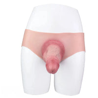7.48in Real Skin Cock Sleeve Hollow Sleeve Cock Strap on Dildo For Love