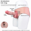 7.48in Real Skin Cock Sleeve Hollow Sleeve Cock Strap on Dildo For Love