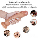 7.48in Real Skin Dual Layer Silicone Dildo With Raised Blue Veins