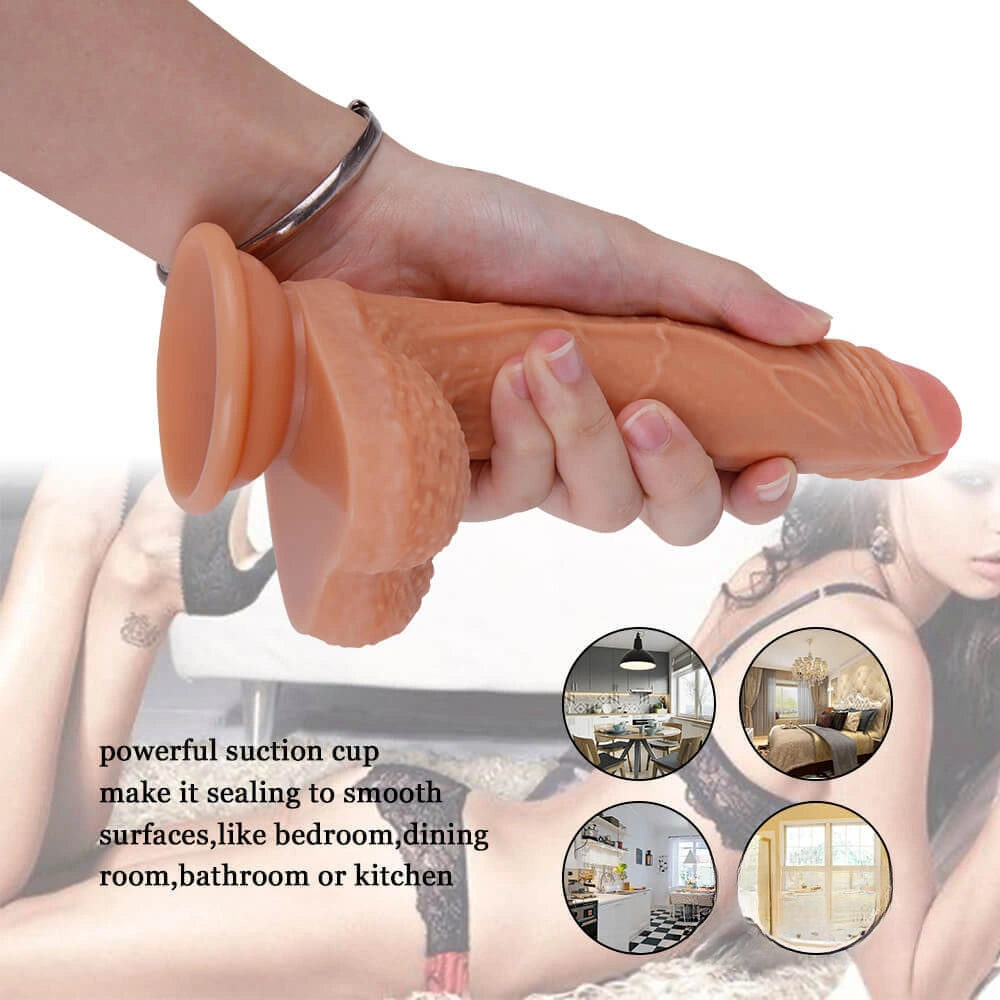 7.48in Realistic Dildo Big Cock Anal Vaginal Sex Toy For Females
