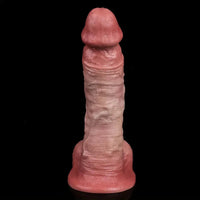 7.48in Realistic Double-layer Silicone Lifelike Light Beige Texture Dildo