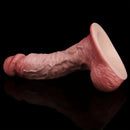 7.48in Realistic Double-layer Silicone Lifelike Light Beige Texture Dildo