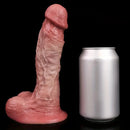 7.48in Realistic Double-layer Silicone Lifelike Light Beige Texture Dildo