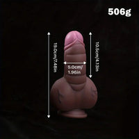 7.48in Realistic Fantasy Penis Liquid Silicone Soft Odd Cock Thick Dildo