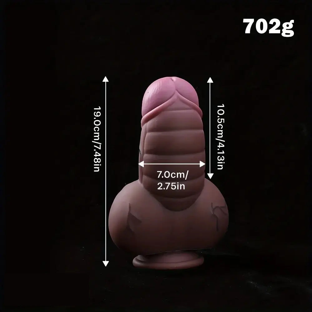 7.48in Realistic Fantasy Penis Liquid Silicone Soft Odd Cock Thick Dildo