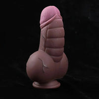 7.48in Realistic Fantasy Penis Liquid Silicone Soft Odd Cock Thick Dildo