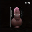7.48in Realistic Fantasy Penis Liquid Silicone Soft Odd Cock Thick Dildo