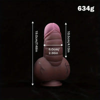 7.48in Realistic Fantasy Penis Liquid Silicone Soft Odd Cock Thick Dildo