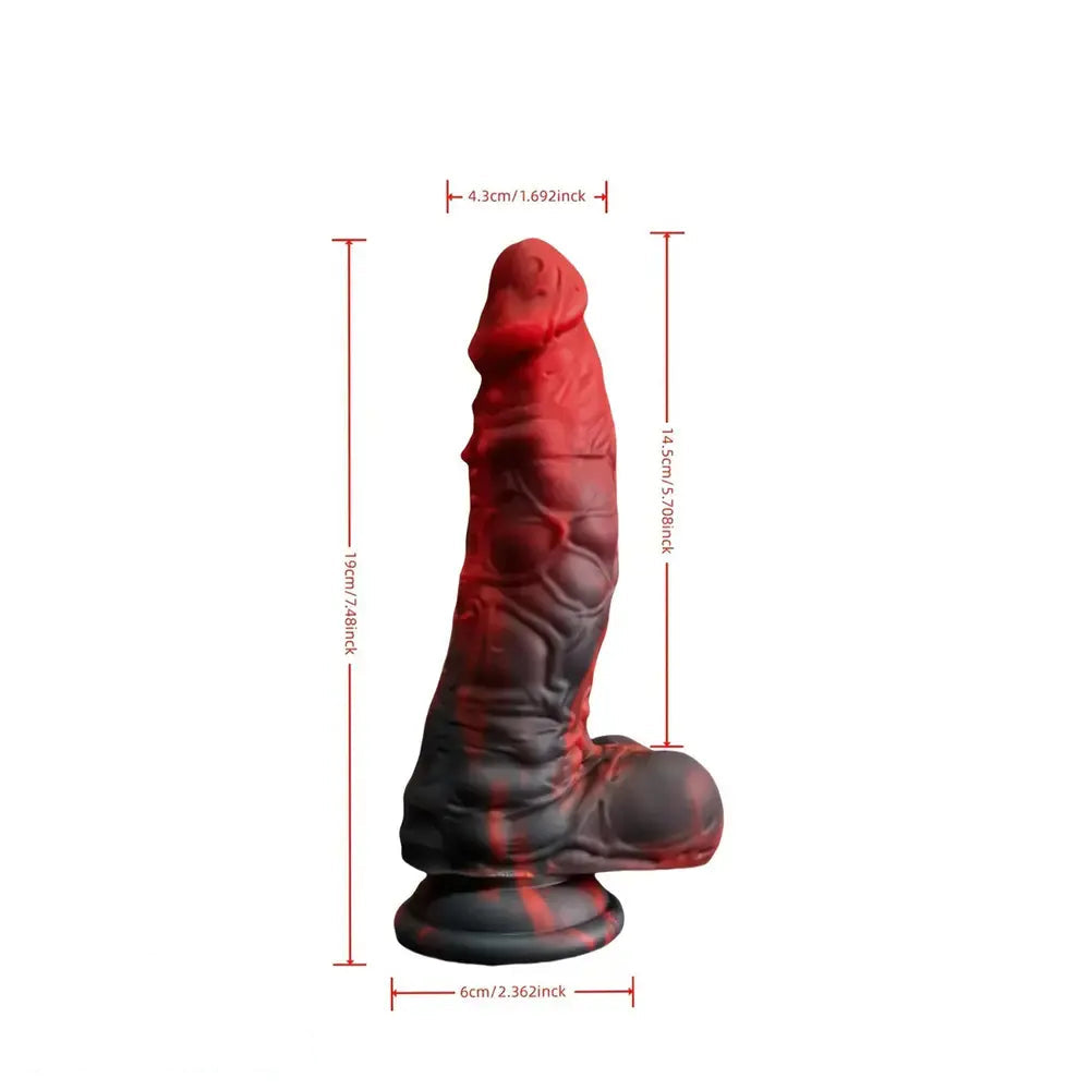 7.48in Realistic Liquid Silicone Beginner Friendly Male Female Soft Dildo