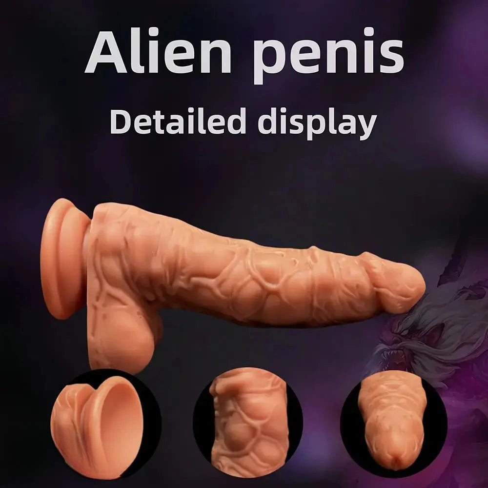 7.48in Realistic Liquid Silicone Beginner Friendly Male Female Soft Dildo