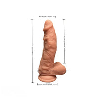 7.48in Realistic Liquid Silicone Beginner Friendly Male Female Soft Dildo