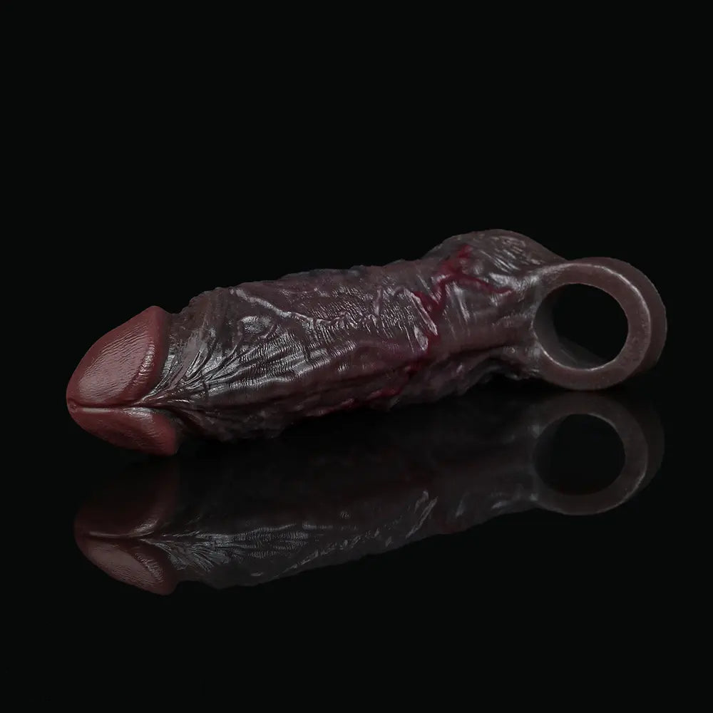 7.48in Realistic Penis Sleeve Wearable Hollow Realistic Veins Dildo Cover