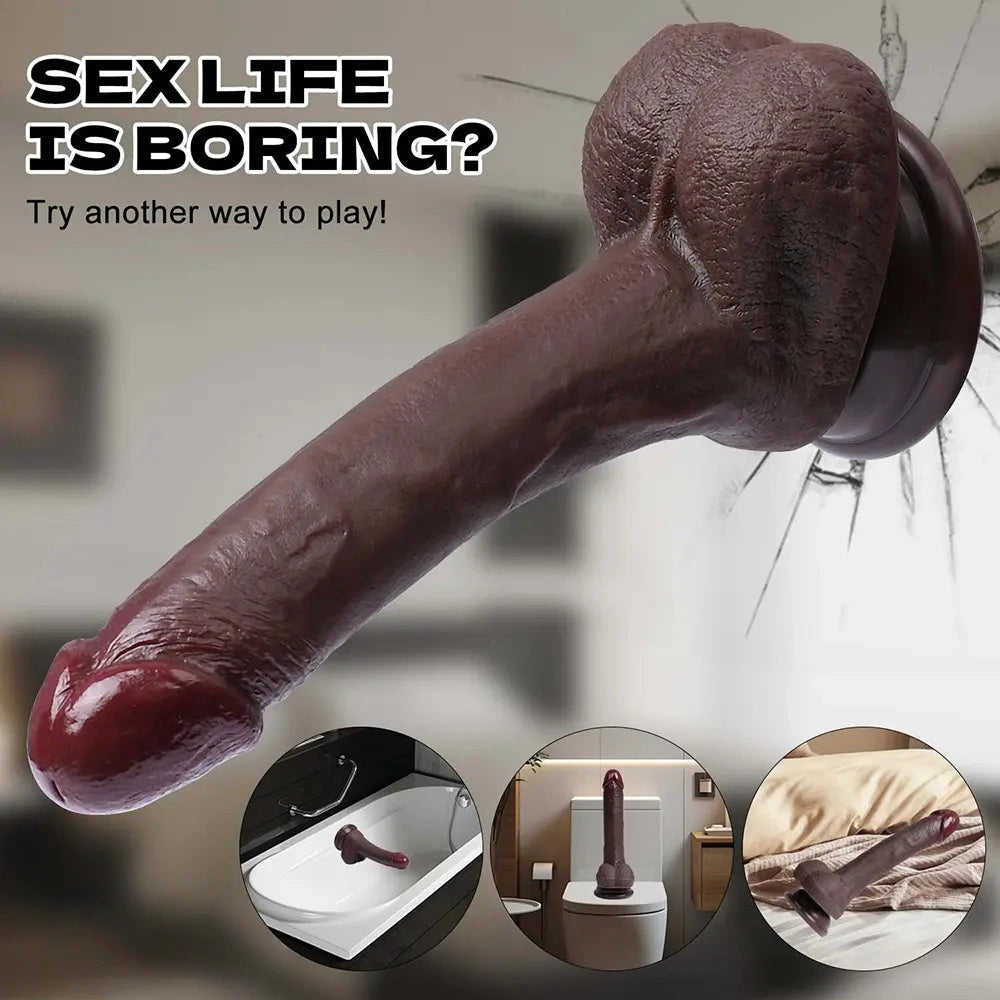7.48in Realistic Silicone Cock Dildo Real Natural Touch For G-spot Stimulation