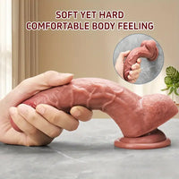7.48in Realistic Silicone Soft Dildo For Female Male Love Pleasure Sex