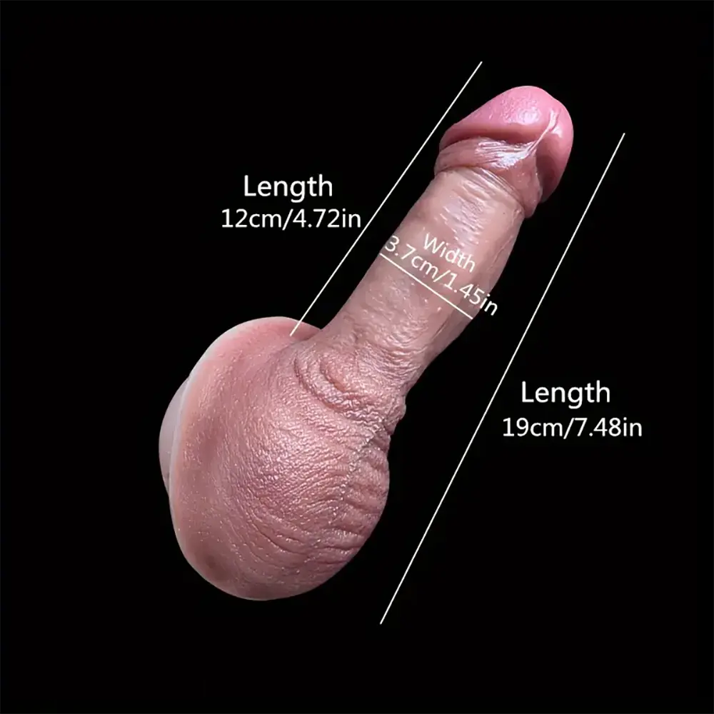 7.48in Realistic Silicone Soft Dildo For Male Female Self-Pleasure Toy