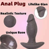7.48in Realistic Texture T-base Anal Plug Dildo Anal Dilator Stimulation Toy