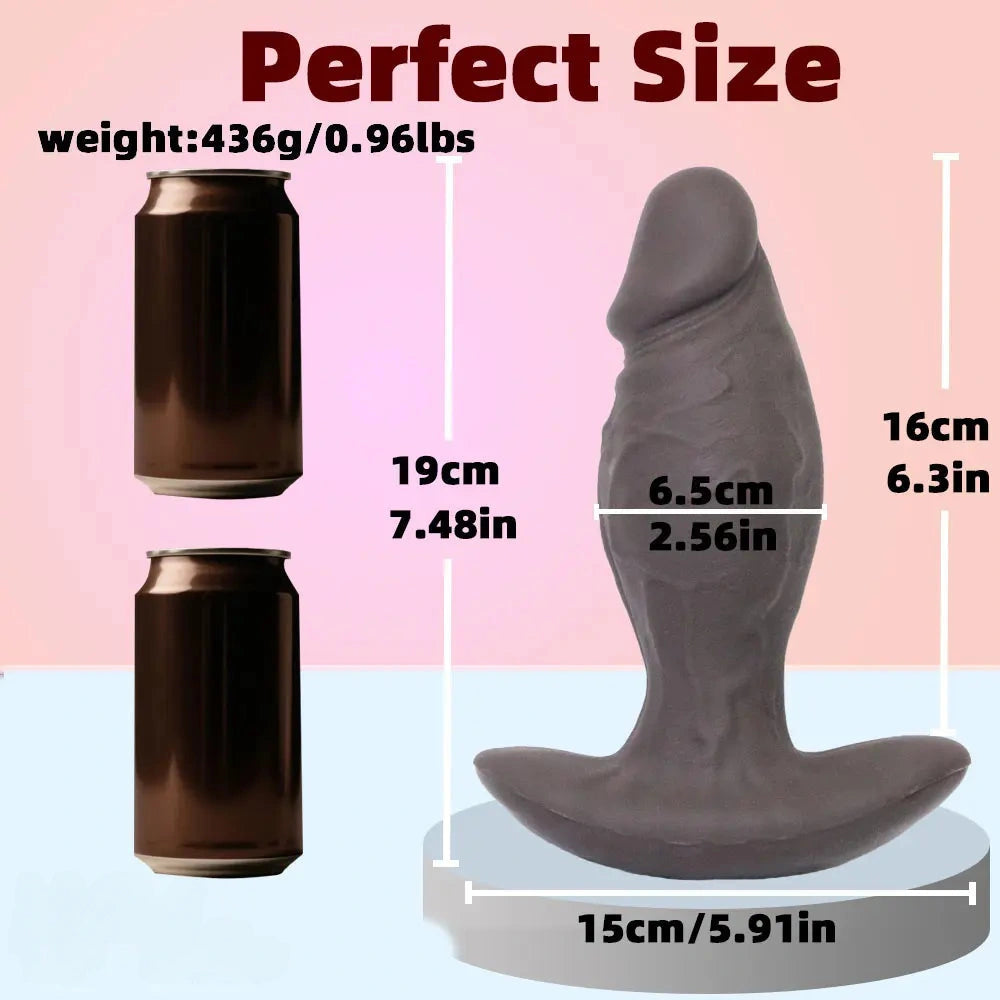 7.48in Realistic Texture T-base Anal Plug Dildo Anal Dilator Stimulation Toy