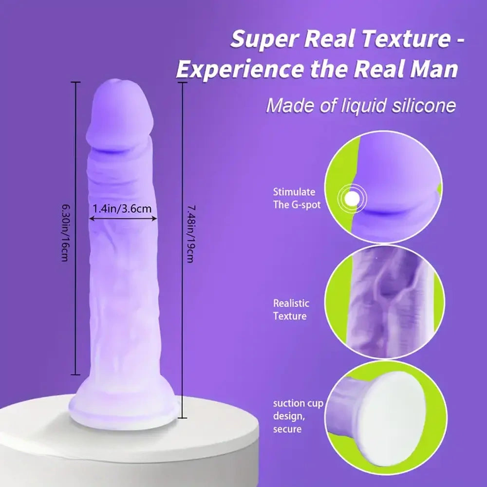 7.48in Silicone Body-Safe Soft Real Dildo For Adults G-Spot Stimulation