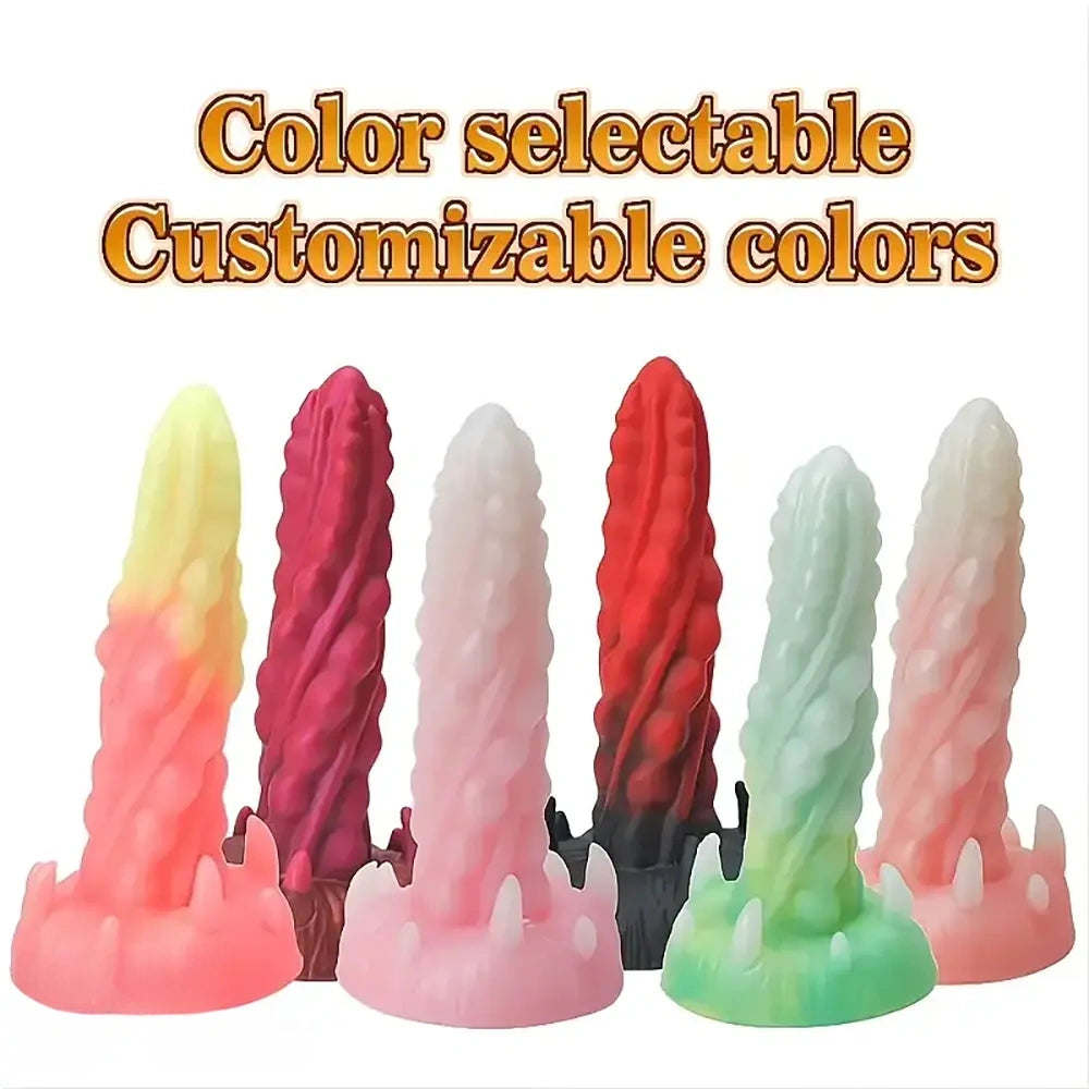 7.48in Silicone Butt Plug Monster Dildo With Suction Cup For Beginners