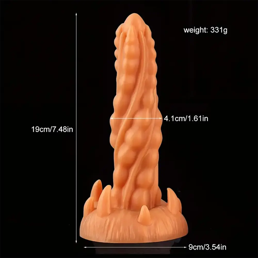 7.48in Silicone Butt Plug Monster Dildo With Suction Cup For Beginners