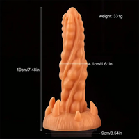 7.48in Silicone Butt Plug Monster Dildo With Suction Cup For Beginners