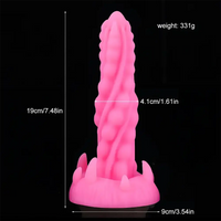 7.48in Silicone Butt Plug Monster Dildo With Suction Cup For Beginners