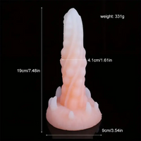 7.48in Silicone Butt Plug Monster Dildo With Suction Cup For Beginners