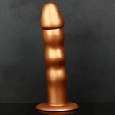 7.48in Silicone Gold Anal Plug Thick Dildo With Anchor Shape Base Design