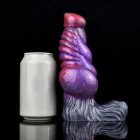 7.48in Silicone Penis Sleeve With Cock Ring Fantasy Animal Hollow Dildo
