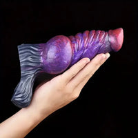 7.48in Silicone Penis Sleeve With Cock Ring Fantasy Animal Hollow Dildo