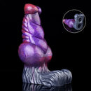 7.48in Silicone Penis Sleeve With Cock Ring Fantasy Animal Hollow Dildo