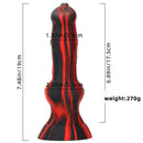 7.48in Silicone Soft Mixed Color Dog Cock Dildo For Sex Toy Orgasm