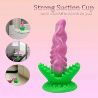 7.48in Small Glans Thick Realistic Fantasy Dildo With Strong Suction Cup
