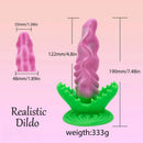 7.48in Small Glans Thick Realistic Fantasy Dildo With Strong Suction Cup