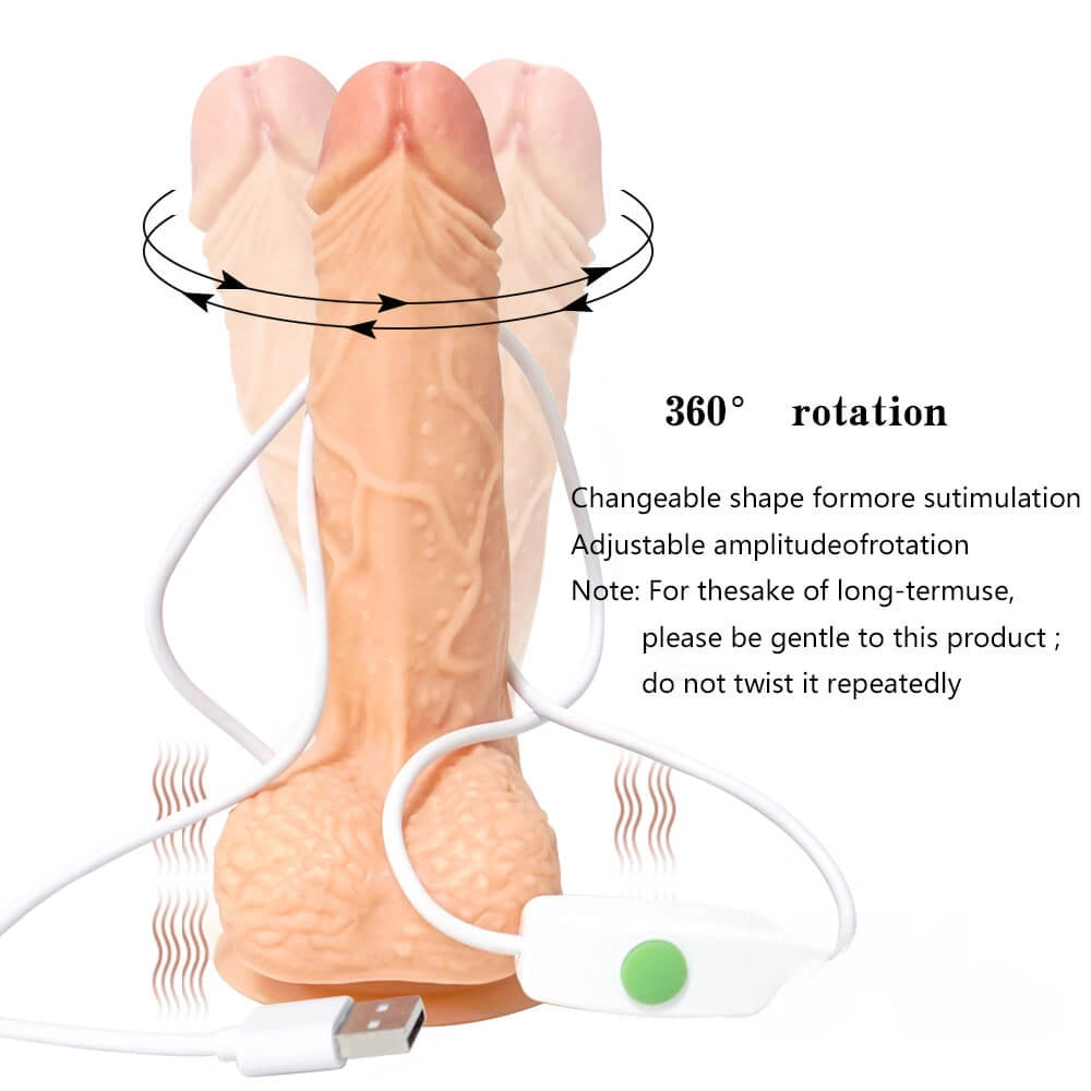 7.48in Soft Reel Feel Swing Vibrating Dildo For Adult Women