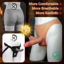 7.48in Solid Penis Strap Dildo Panty Sliding Skin Foreskin Dildo Cock Toy
