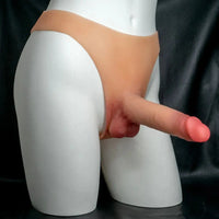 7.48in Solid Penis Strap Dildo Panty Sliding Skin Foreskin Dildo Cock Toy