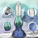 7.48in Special-shaped Silicone Metallic Dog Pendant Knot Dildo Massager