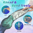7.48in Special-shaped Silicone Metallic Dog Pendant Knot Dildo Massager