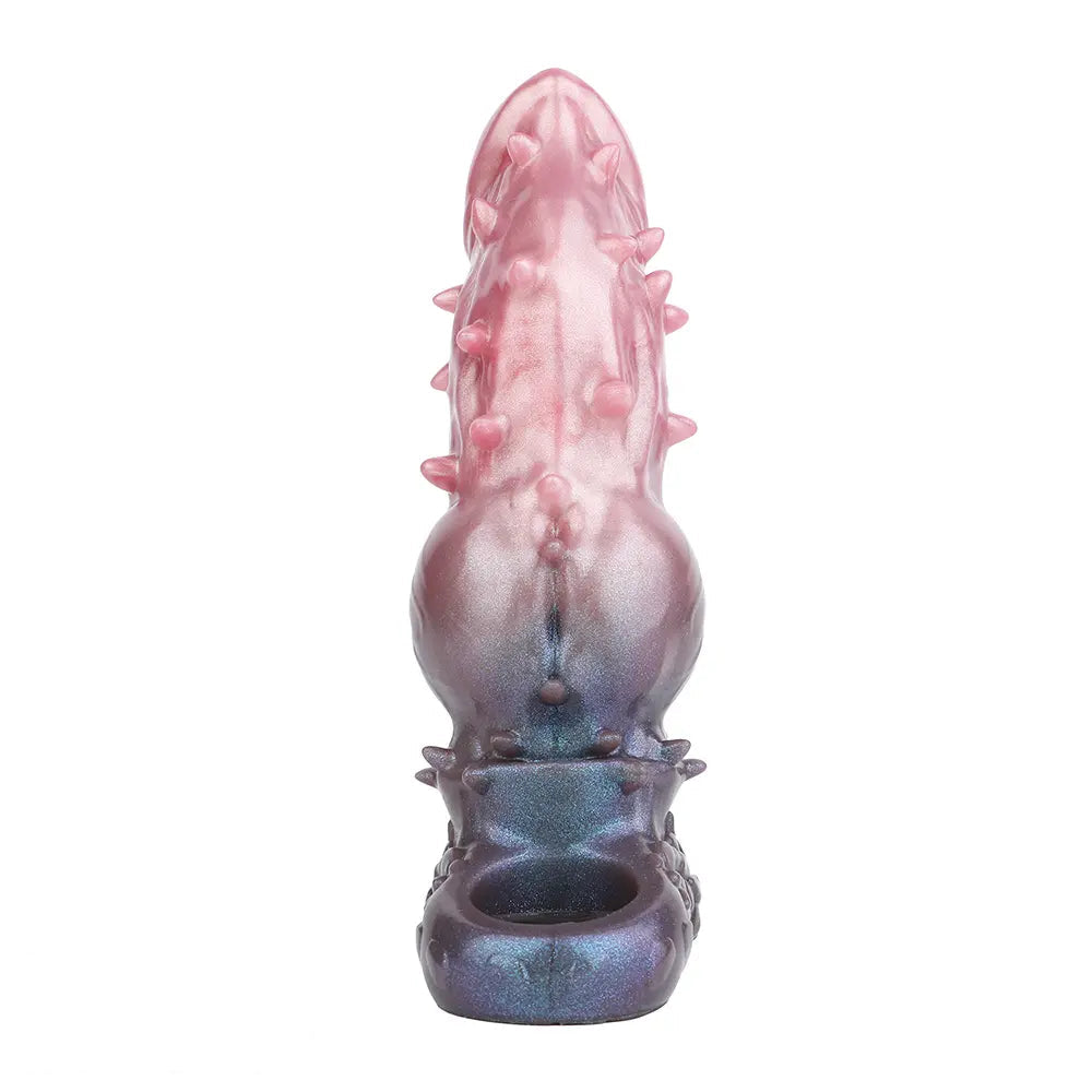 7.48in Spiked Fantasy Penis Sleeve With Cock Ring Dildo For Enhancement