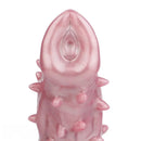 7.48in Spiked Fantasy Penis Sleeve With Cock Ring Dildo For Enhancement