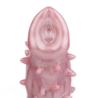7.48in Spiked Fantasy Penis Sleeve With Cock Ring Dildo For Enhancement