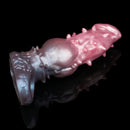 7.48in Spiked Fantasy Penis Sleeve With Cock Ring Dildo For Enhancement