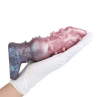 7.48in Spiked Fantasy Penis Sleeve With Cock Ring Dildo For Enhancement