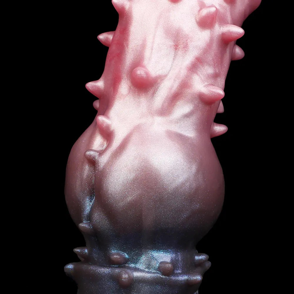 7.48in Spiked Fantasy Penis Sleeve With Cock Ring Dildo For Enhancement