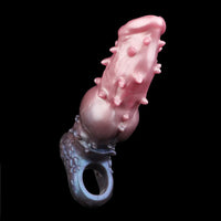 7.48in Spiked Fantasy Penis Sleeve With Cock Ring Dildo For Enhancement
