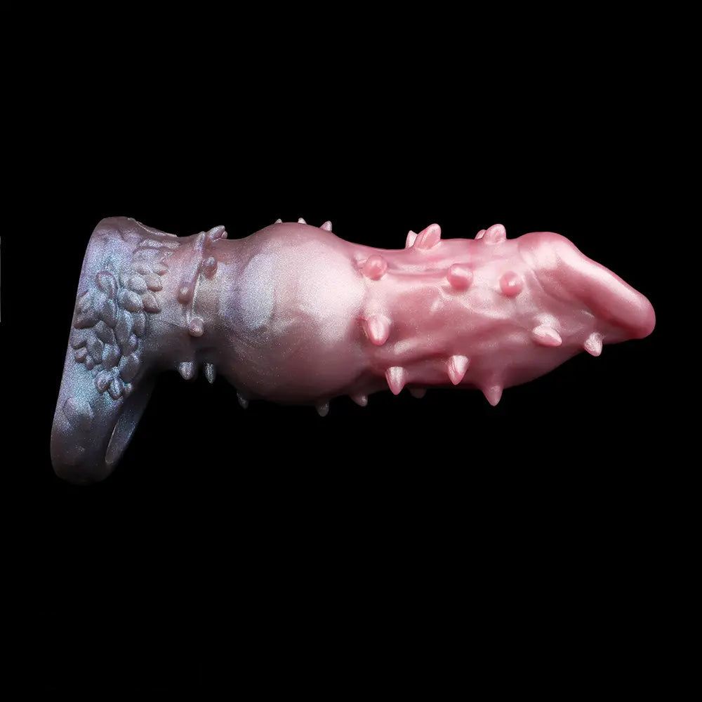 7.48in Spiked Fantasy Penis Sleeve With Cock Ring Dildo For Enhancement
