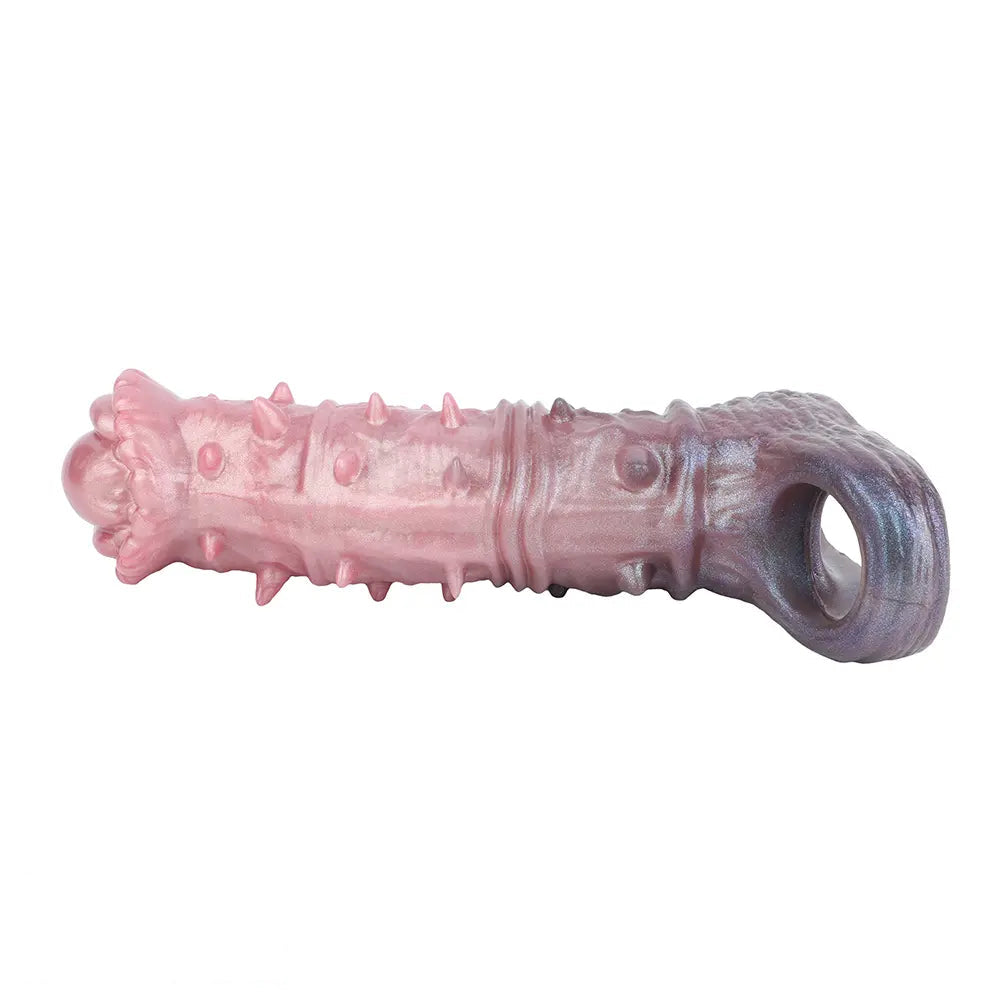 7.48in Spiked Horse Cock Sleeve Dildo Fantasy Penis Extender Sex Toy