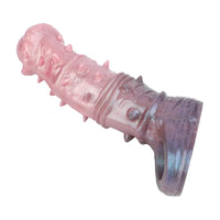 7.48in Spiked Horse Cock Sleeve Dildo Fantasy Penis Extender Sex Toy