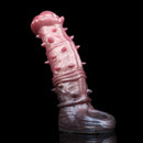 7.48in Spiked Horse Cock Sleeve Dildo Fantasy Penis Extender Sex Toy
